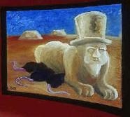 Nixonesque Uncle Sam sphinx